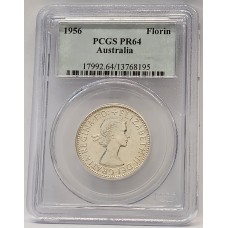 AUSTRALIA 1956 . FLORIN . PROOF